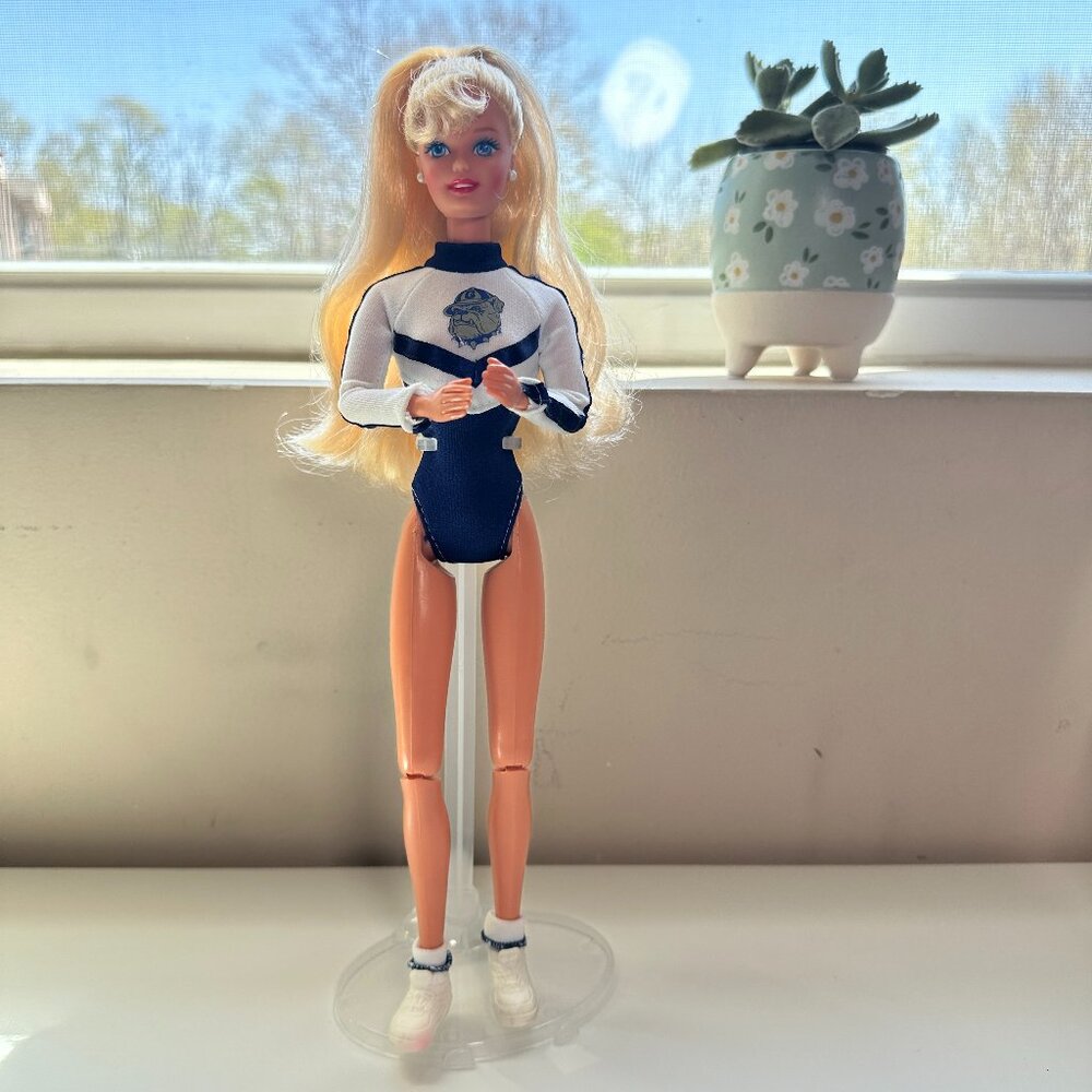 University Barbie Georgetown University Cheerleader Doll 1996 Mattel 17749